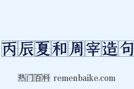 丙辰夏和周宰造句是什么意思的图片